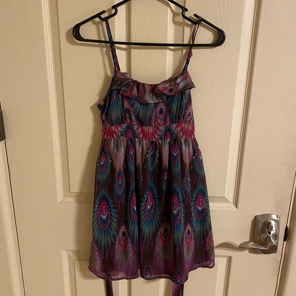 Twentyone peacock ruffled dress